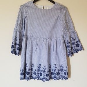 Gap Kids XL Tunic Dress navy floral detail
